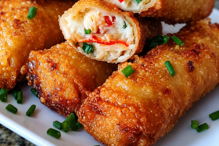 Easy Crispy Crab Egg Rolls Recipe (Homemade Crab Rangoon Egg Rolls)