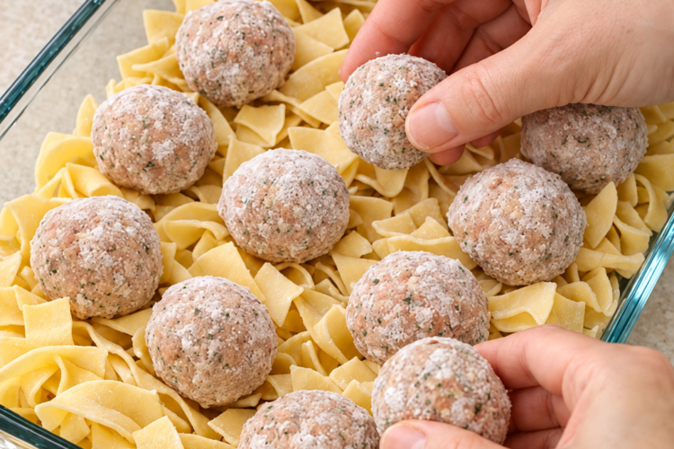 Easy Oven Baked Amish Meatball Stew Recipe (4 Ingredients)