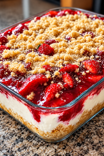 Easy Strawberry Cheesecake Dump Cake