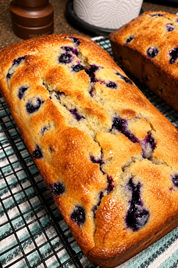 Easy Homemade Blueberry Bread Recipe (Moist, Tender & Bursting With Berries)
