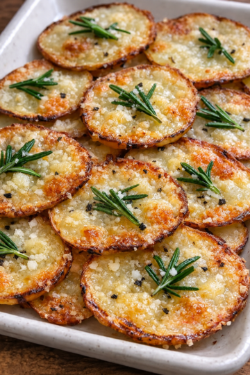 Oven Baked Parmesan Rosemary Potato Wafers