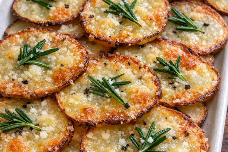 Oven Baked Parmesan Rosemary Potato Wafers