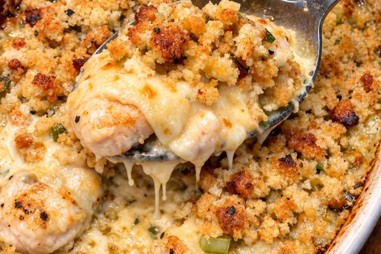 Easy Swiss Chicken Casserole Recipe (5 Ingredient Old Fashioned Bake)