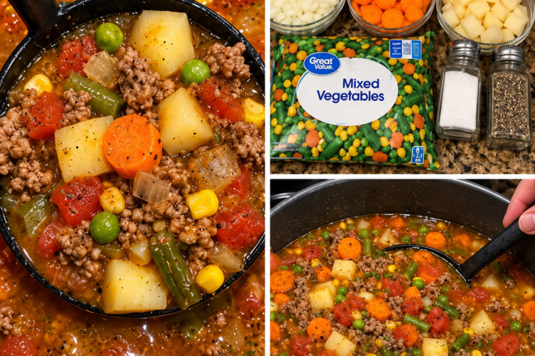 Easy Old Fashioned Ground Beef Vegetable Soup Recipe (Hearty, Budget-Friendly & One Pot)