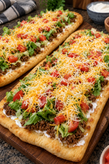 Easy Crescent Roll Taco Pizza Recipe (Cold Topped & Ready In 30 Minutes)