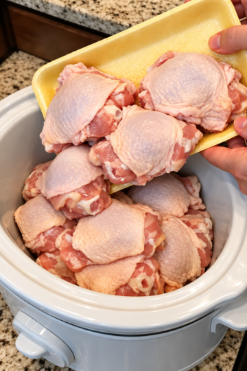 Easy Slow Cooker French Onion Chicken Thighs Recipe (4 Ingredients)