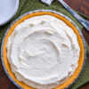 No-bake creamy white chocolate pie on a buttery graham cracker crust.