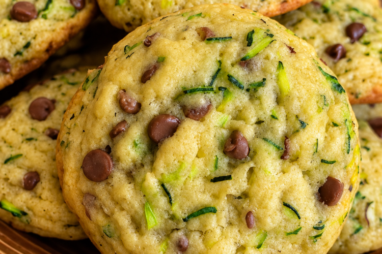 Easy Soft Zucchini Chocolate Chip Cookies Recipe (Moist & Cake-Like)