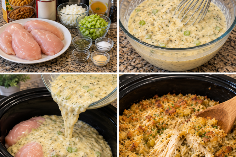 Crock Pot Chicken and Stuffing Recipe (Juicy, Cozy & Perfect For Busy Weeknights)