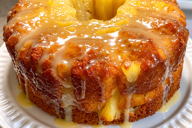 Moist Pineapple Pound Cake Recipe (Old Fashioned Bundt Cake)