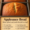 Easy Moist Applesauce Bread Recipe (Cinnamon Spiced & Perfect For Fall