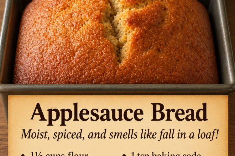 Easy Moist Applesauce Bread Recipe (Cinnamon Spiced & Perfect For Fall